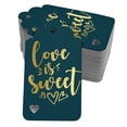 thumbnail image 1 of Inkdotpot 100 Pack Real Gold Foil Paper Tags Love Is Sweet Wedding Favor Hang Tag, 1 of 6