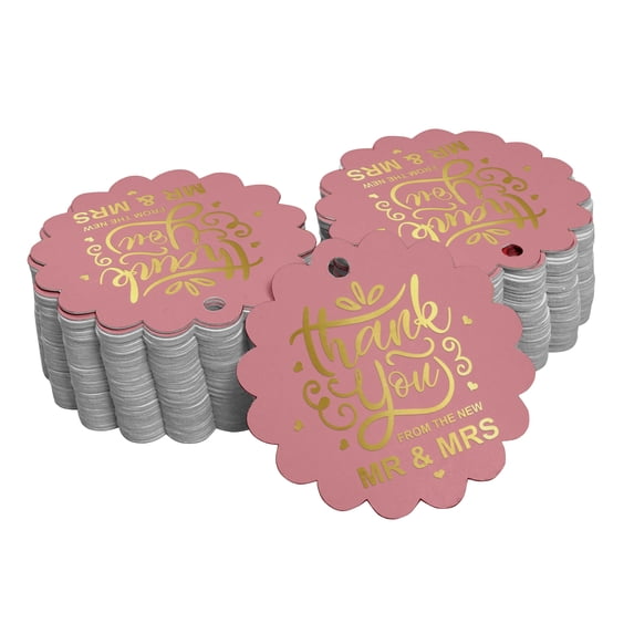Inkdotpot 100 Pack Thank You From The New Wedding Favor Paper Tags Craft Real Gold Foil Hang Tags