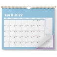 thumbnail image 1 of Inkdotpot 11x8.5WallCalendar- Runs until December 2023Hanging Spiral Bound MonthlyCalendar2022-2023 for Home or Office+ Bonus Sticker Sheet -Pastel Colors, 1 of 8