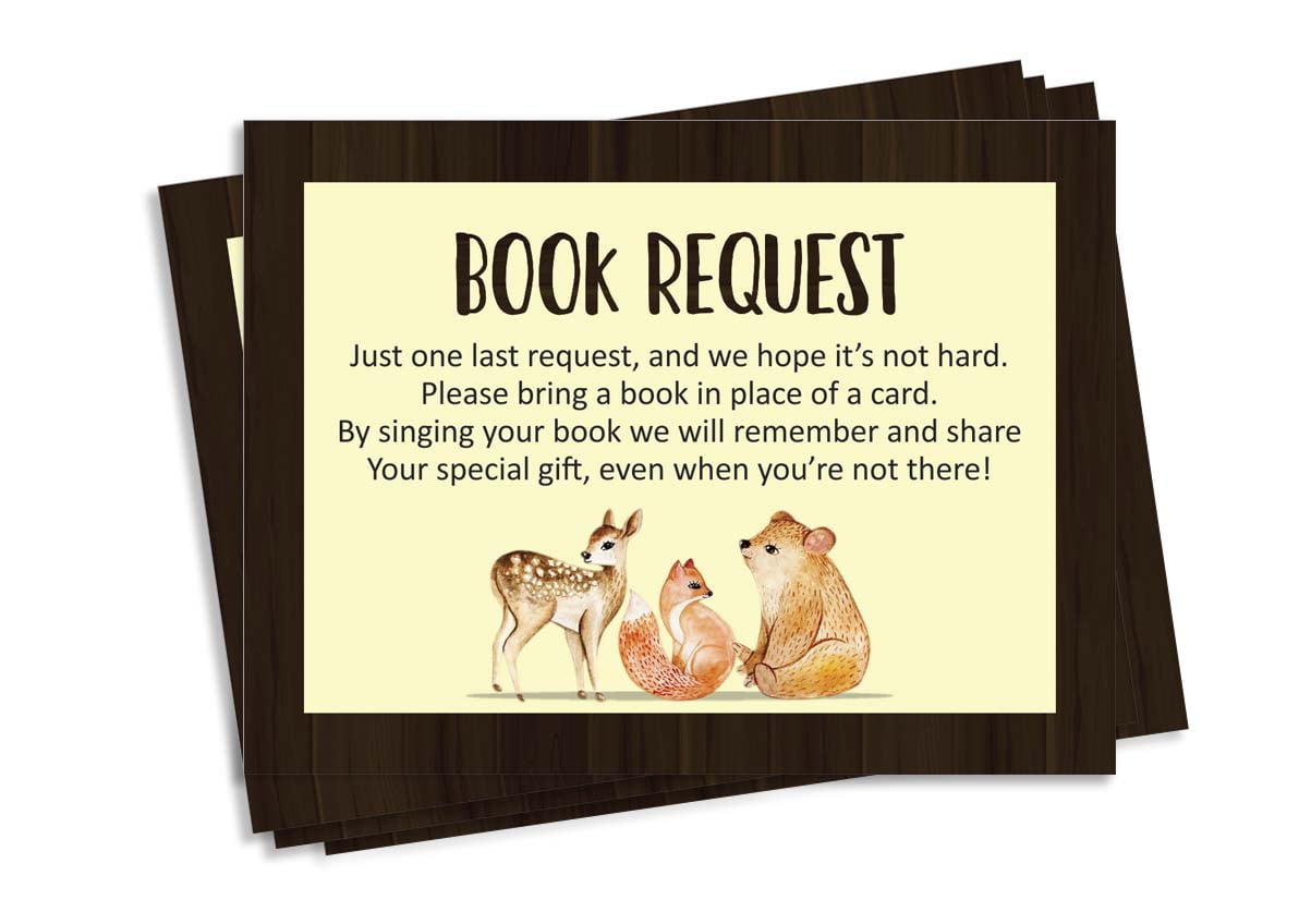 Inkdotpot 30 Books For Baby Shower Request Cards Bring A Book Instead Of A Card Jungle Animals Its a Boy Its a Girl Baby Shower Invitations Inserts Games