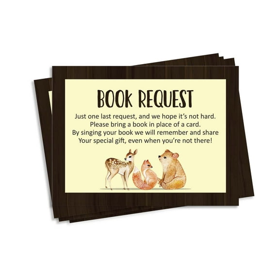 Inkdotpot 30 Books For Baby Shower Request Cards Bring A Book Instead Of A Card Jungle Animals Its a Boy Its a Girl Baby Shower Invitations Inserts Games