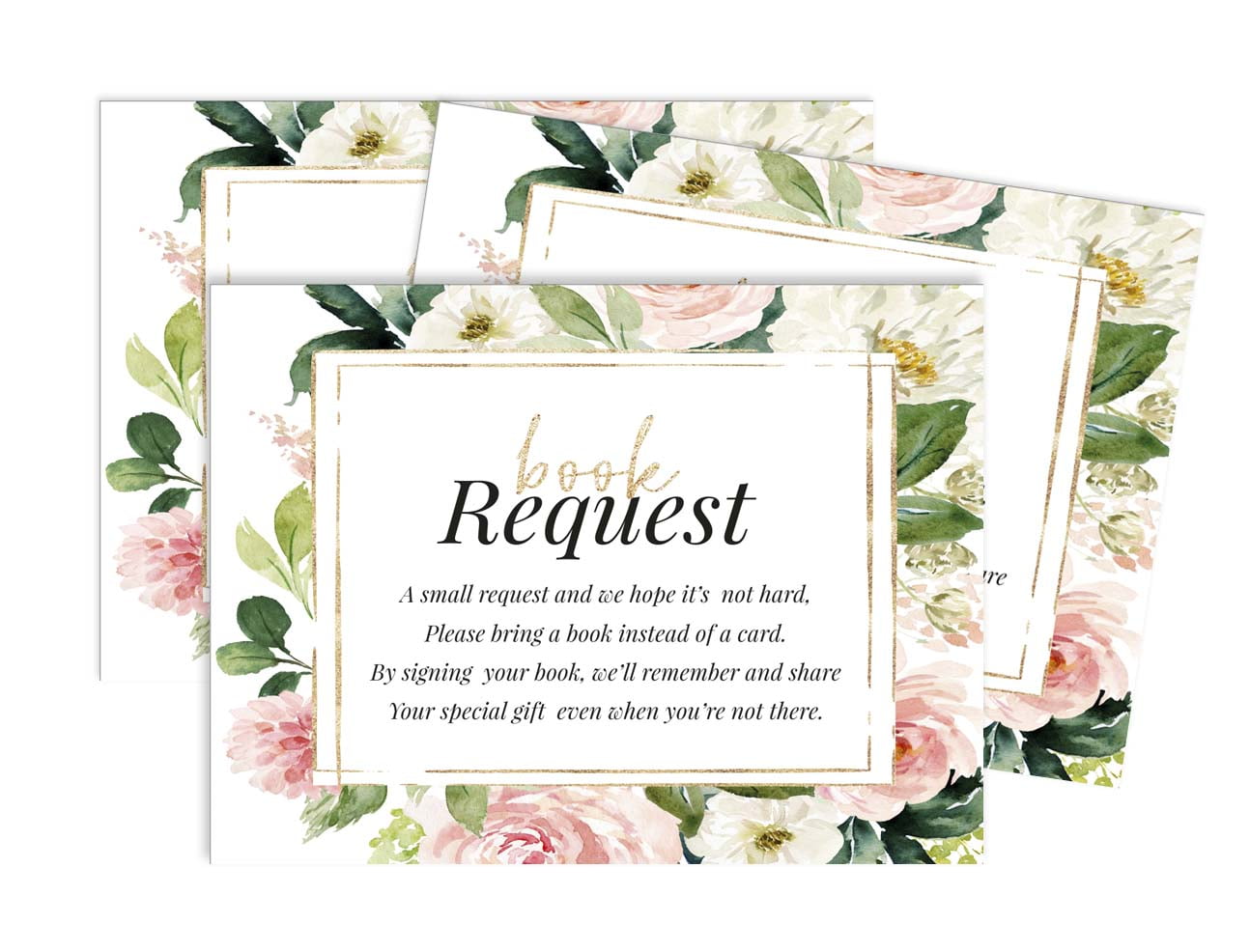 Inkdotpot 30 Books For Baby Shower Request Cards Bring A Book Instead Of A Card Floral Gender Neutral Baby Shower Invitations Inserts Games