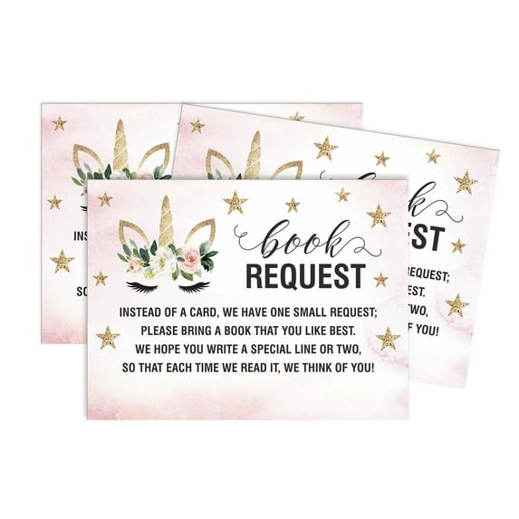 Inkdotpot 30 Books For Baby Shower Request Cards Bring A Book Instead Of A Card Gender Reveal Its a Girl Baby Shower Invitations Inserts Games