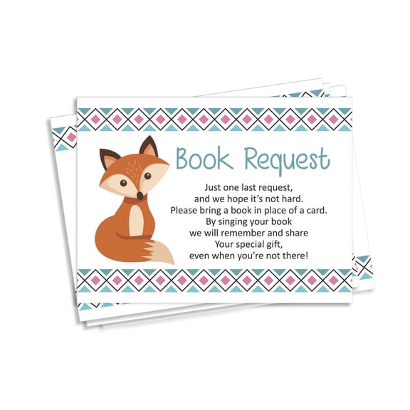 Inkdotpot 30 Books For Baby Shower Request Cards Bring A Book Instead Of A Card Jungle Animals Baby Shower Invitations Inserts Games