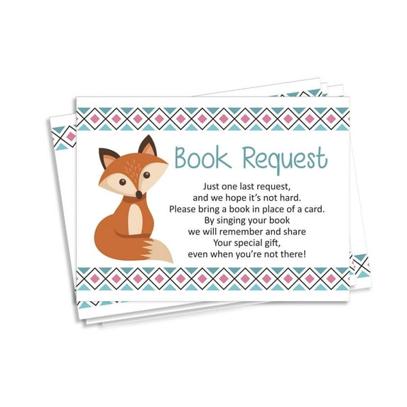 Inkdotpot 30 Books For Baby Shower Request Cards Bring A Book Instead Of A Card Jungle Animals Baby Shower Invitations Inserts Games