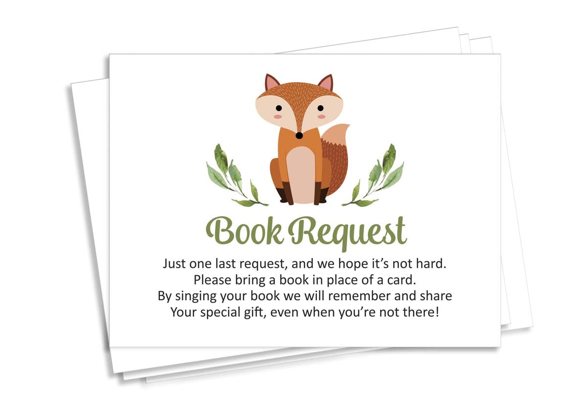 Inkdotpot 30 Books For Baby Shower Request Cards Bring A Book Instead Of A Card Jungle Animals Gender Neutral Baby Shower Invitations Inserts Games