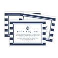 thumbnail image 1 of Inkdotpot 30 Books For Baby Shower Request Cards Bring A Book Instead Of A Card Nautical Baby Shower Invitations Inserts Games, 1 of 6