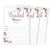 Inkdotpot 30 Bridal Shower InvitationsFloralWedding Fill-In Style Invites Blank Invites