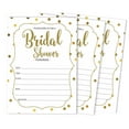 thumbnail image 1 of Inkdotpot 30 Bridal Shower InvitationsGold ConfettiWedding Fill-In Style Invites Blank Invites, 1 of 8