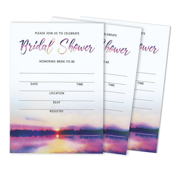 Inkdotpot 30 Bridal Shower InvitationsNatureWedding Fill-In Style Invites Blank Invites