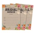 thumbnail image 1 of Inkdotpot 30 Bridal Shower InvitationsRustic Kraft FloralWedding Fill-In Style Invites Blank Invites, 1 of 1