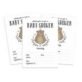 thumbnail image 1 of Inkdotpot 30 Fill In StyleBaby Shower Invitation Cards Bear Jungle Animals Blank Invites, 1 of 7