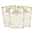 thumbnail image 1 of Inkdotpot 30 Fill In StyleBaby Shower Invitation Cards Floral Gender Neutral Blank Invites, 1 of 7