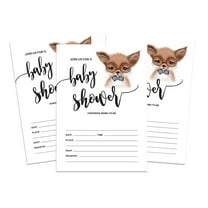 Inkdotpot 30 Fill In StyleBaby Shower Invitation Cards Fox Jungle Animals Blank Invites