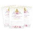 thumbnail image 1 of Inkdotpot 30 Fill In StyleBaby Shower Invitation Cards Gender Reveal Princess Blank Invites, 1 of 7