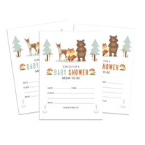 Inkdotpot 30 Fill In StyleBaby Shower Invitation Cards Jungle Animals Gender Neutral Blank Invites