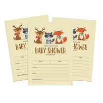Inkdotpot 30 Fill In StyleBaby Shower Invitation Cards Jungle Animals Gender Neutral Blank Invites