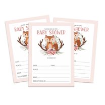 Inkdotpot 30 Fill In StyleBaby Shower Invitation Cards Jungle Animals Gender Neutral Blank Invites