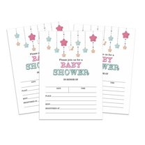 Inkdotpot 30 Fill In StyleBaby Shower Invitation Cards Twinkle Twinkle Little Star Gender Neutral Blank Invites