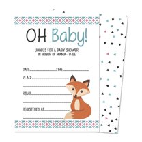 Inkdotpot 30 Jungle Animals Baby Shower Invitation Cards Fill In Blank Invites