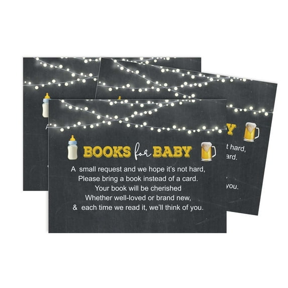 Inkdotpot 30A Baby is Brewing Gender Neutral Baby Shower Book Request Cards Bring A Book Instead Of A Card Baby Shower Invitations Inserts Games