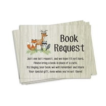 Inkdotpot 30AnimalsBaby Shower Book Request Cards-Bring A Book Instead Of A Card-Baby Shower Invitations Inserts Games