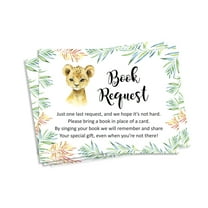 Inkdotpot 30Baby Cheetah Jungle Animals Baby Shower Book Request Cards Bring A Book Instead Of A Card Baby Shower Invitations Inserts Games