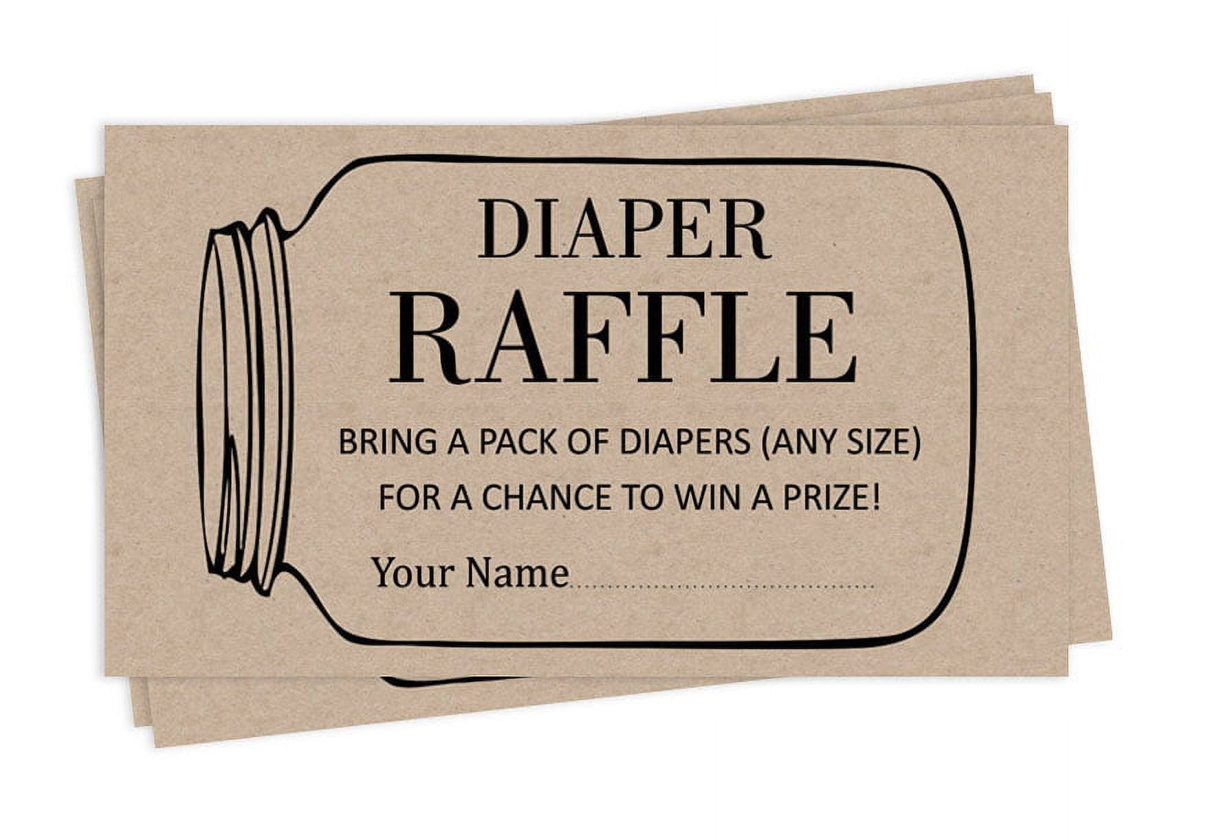 Inkdotpot 30Baby ShowerDiaper Raffle Ticket Lottery Insert Cards Supplies Games For Baby Shower Party Gender Neutral Bring A Pack Of Rustic Diapers To Win Favors Gifts And Prizes
