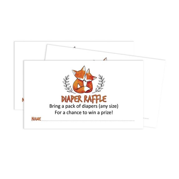 Inkdotpot 30Baby ShowerDiaper Raffle Ticket Lottery Insert Cards Supplies Games For Baby Shower Party Jungle Animals Bring A Pack Of Diapers To Win Favors Gifts And Prizes
