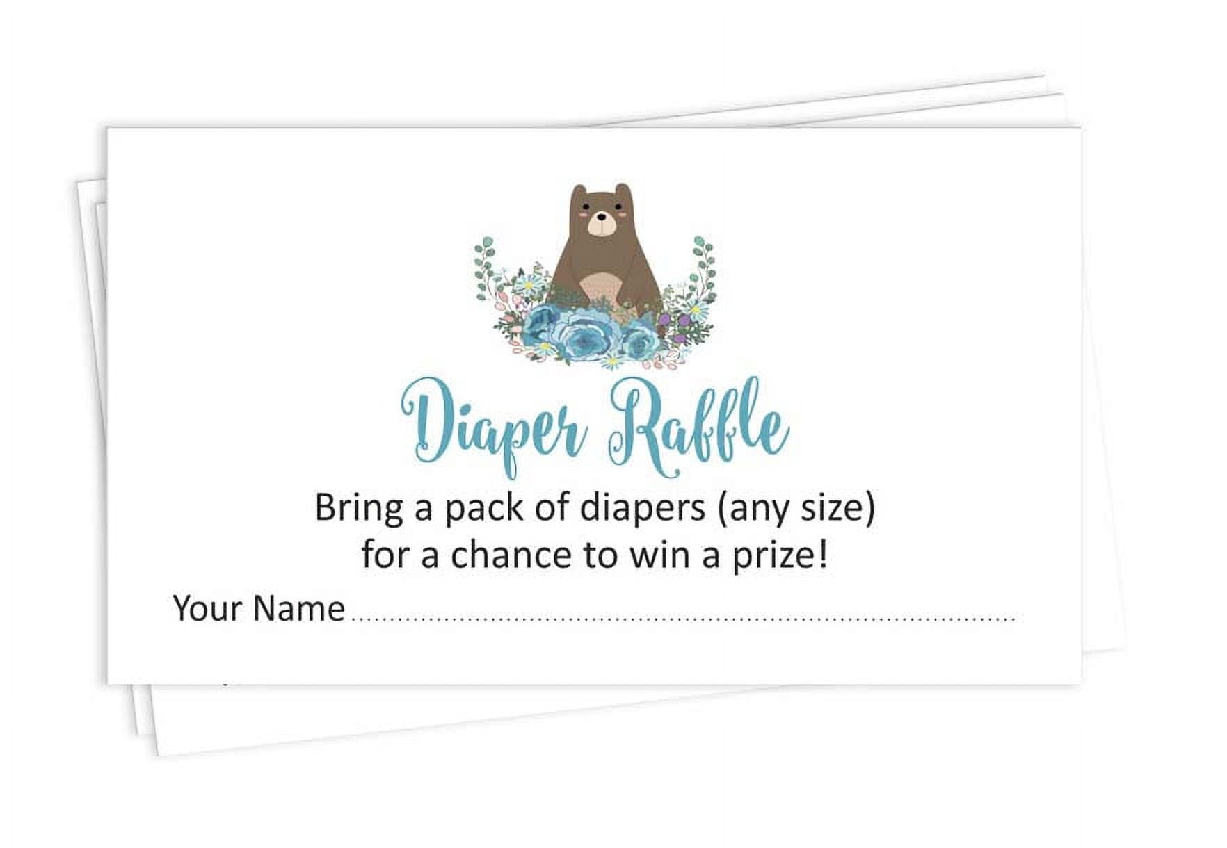 Inkdotpot 30Baby ShowerDiaper Raffle Ticket Lottery Insert Cards Supplies Games For Baby Shower Party Jungle Animals Bring A Pack Of Diapers To Win Favors Gifts And Prizes