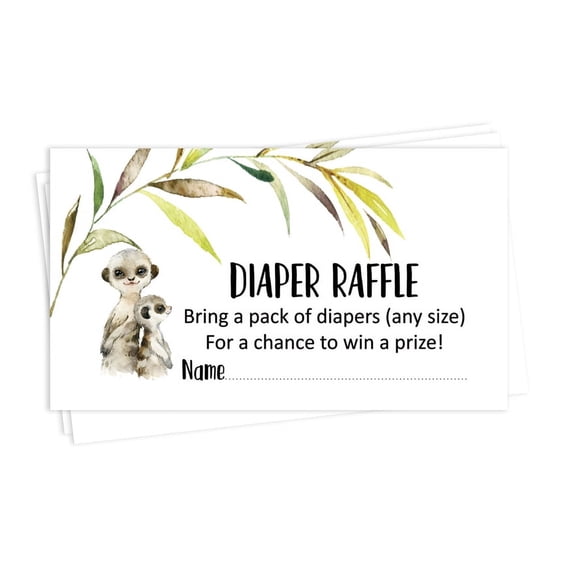 Inkdotpot 30Baby ShowerDiaper Raffle Ticket Lottery Insert Cards Supplies Games For Baby Shower Party koala baby Gender Neutral Bring A Pack Of Diapers To Win Favors Gifts And Prizes