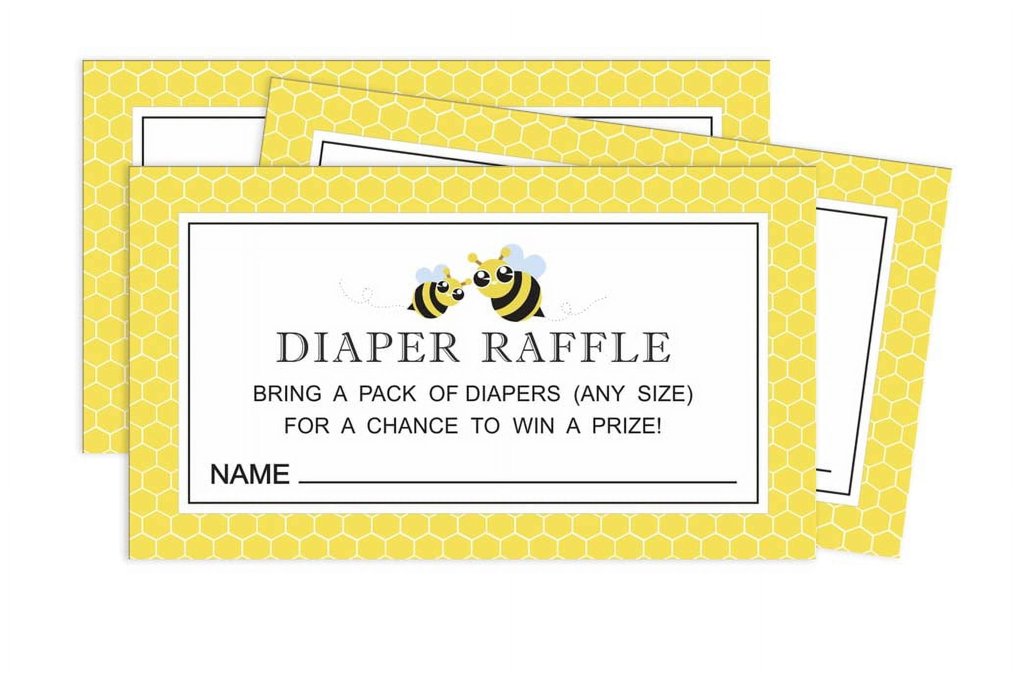 Inkdotpot 30Baby ShowerDiaper Raffle Ticket Lottery Insert Cards Supplies Games For Baby Shower Party Gender Neutral Bring A Pack Of Diapers To Win Favors Gifts And Prizes