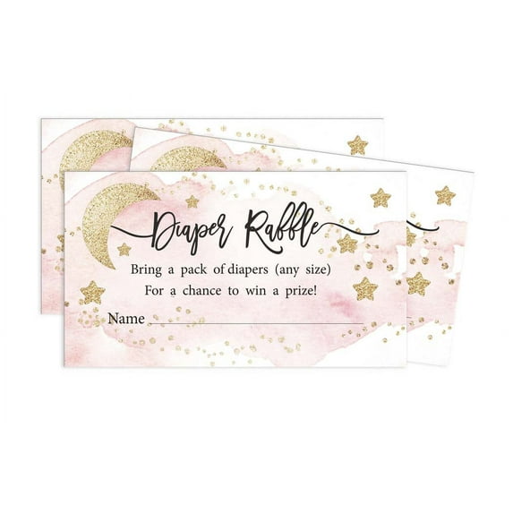 Inkdotpot 30Baby ShowerDiaper Raffle Ticket Lottery Insert Cards Supplies Games For Baby Shower Party Gender Reveal Bring A Pack Of Diapers To Win Favors Gifts And Prizes