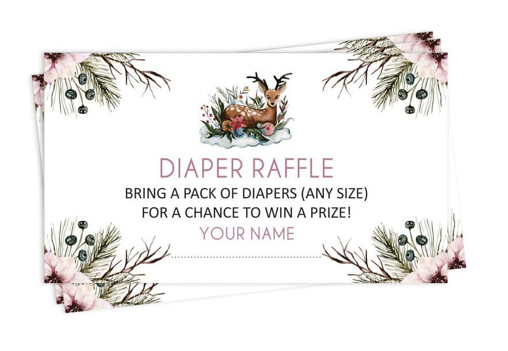 Inkdotpot 30Baby ShowerDiaper Raffle Ticket Lottery Insert Cards Supplies Games For Baby Shower Party Jungle Animals Bring A Pack Of Diapers To Win Favors Gifts And Prizes