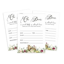 Inkdotpot 30Deer Jungle Animals Baby Shower Invitation Cards Oh Deer Fill In Blank Invites