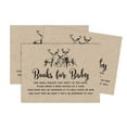thumbnail image 1 of Inkdotpot 30Deer Jungle Animals Baby Shower Rustic Book Request Cards Bring A Book Instead Of A Card Baby Shower Invitations Inserts Games, 1 of 6