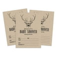 thumbnail image 1 of Inkdotpot 30Deer Jungle Animals Baby Shower Rustic Invitation Cards Gender Neutral Fill In Blank Invites, 1 of 7