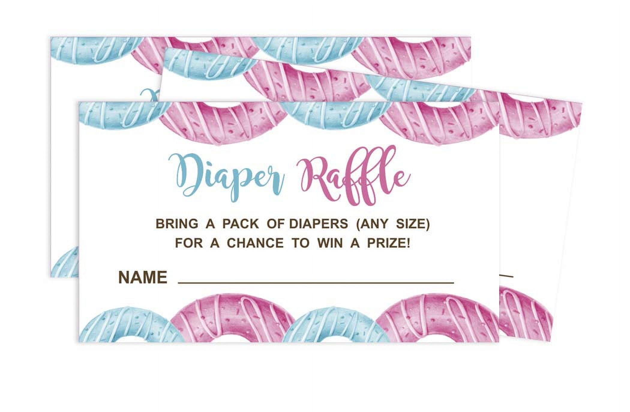 Inkdotpot 30Donuts Baby ShowerDiaper Raffle Ticket Lottery Insert Cards Supplies Games For Baby Shower Party Bring A Pack Of Diapers To Win Favors Gifts And Prizes