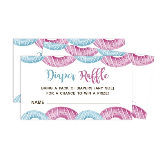 Inkdotpot 30Donuts Baby ShowerDiaper Raffle Ticket Lottery Insert Cards Supplies Games For Baby Shower Party Bring A Pack Of Diapers To Win Favors Gifts And Prizes