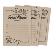 Inkdotpot 30Fill in Style KraftFill-In Style Bridal Shower Invitations Wedding Blank Invites
