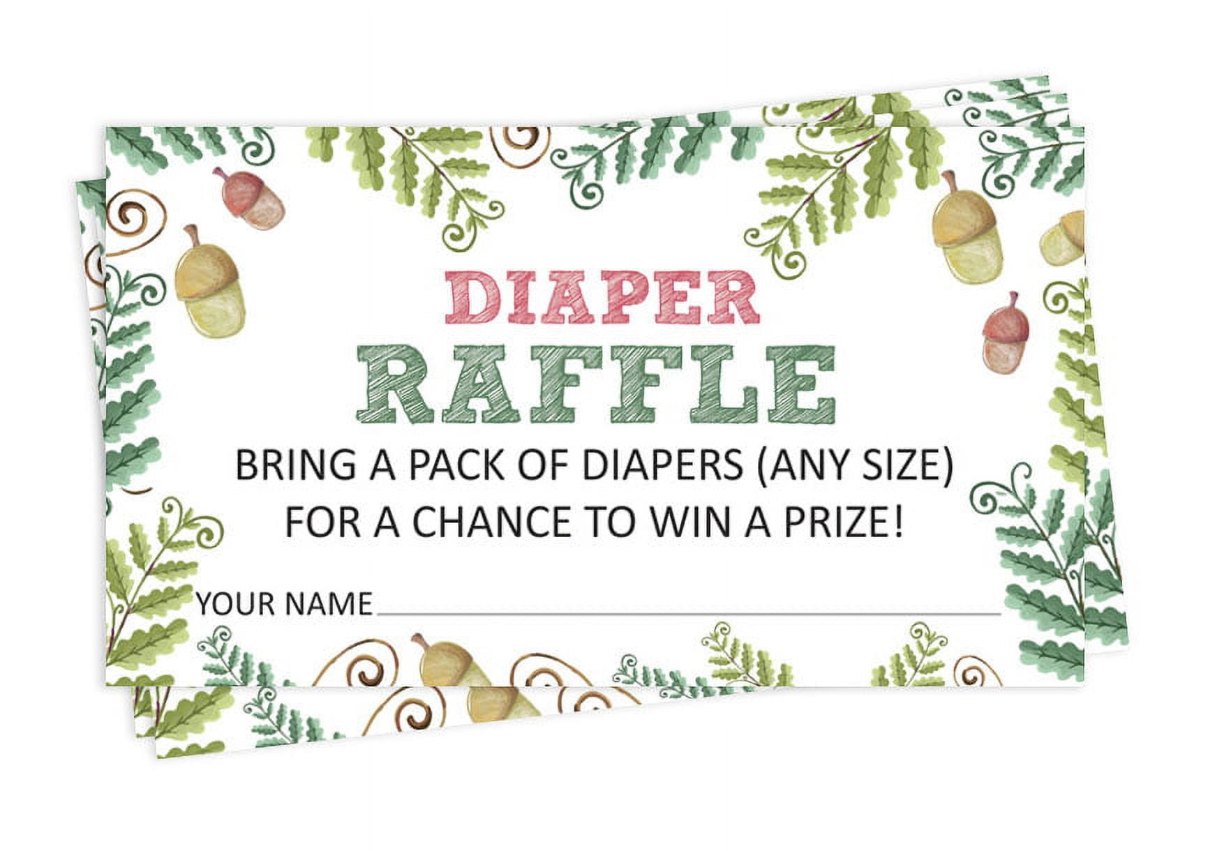 Inkdotpot 30Floral Baby ShowerDiaper Raffle Ticket Lottery Insert Cards Supplies Games For Baby Shower Party Bring A Pack Of Diapers To Win Favors Gifts And Prizes
