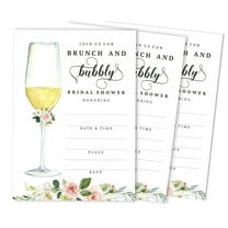 Inkdotpot 30Floral Brunch & BubblyFill-In Style Bridal Shower Invitations Wedding Blank Invites