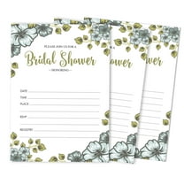 Inkdotpot 30FloralFill-In Style Bridal Shower Invitations Wedding Blank Invites
