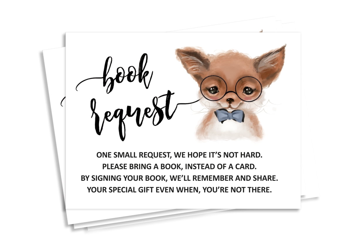 Inkdotpot 30Fox Jungle Animals Baby Shower Book Request Cards Bring A Book Instead Of A Card Baby Shower Invitations Inserts Games
