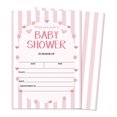 thumbnail image 1 of Inkdotpot 30Gender Neutral Baby Shower Invitation Cards Stripe Fill In Blank Invites, 1 of 1