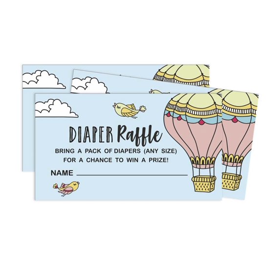 Inkdotpot 30Gender Neutral Baby ShowerDiaper Raffle Ticket Lottery Insert Cards Supplies Games For Baby Shower Party Bring A Pack Of Diapers To Win Favors Gifts And Prizes