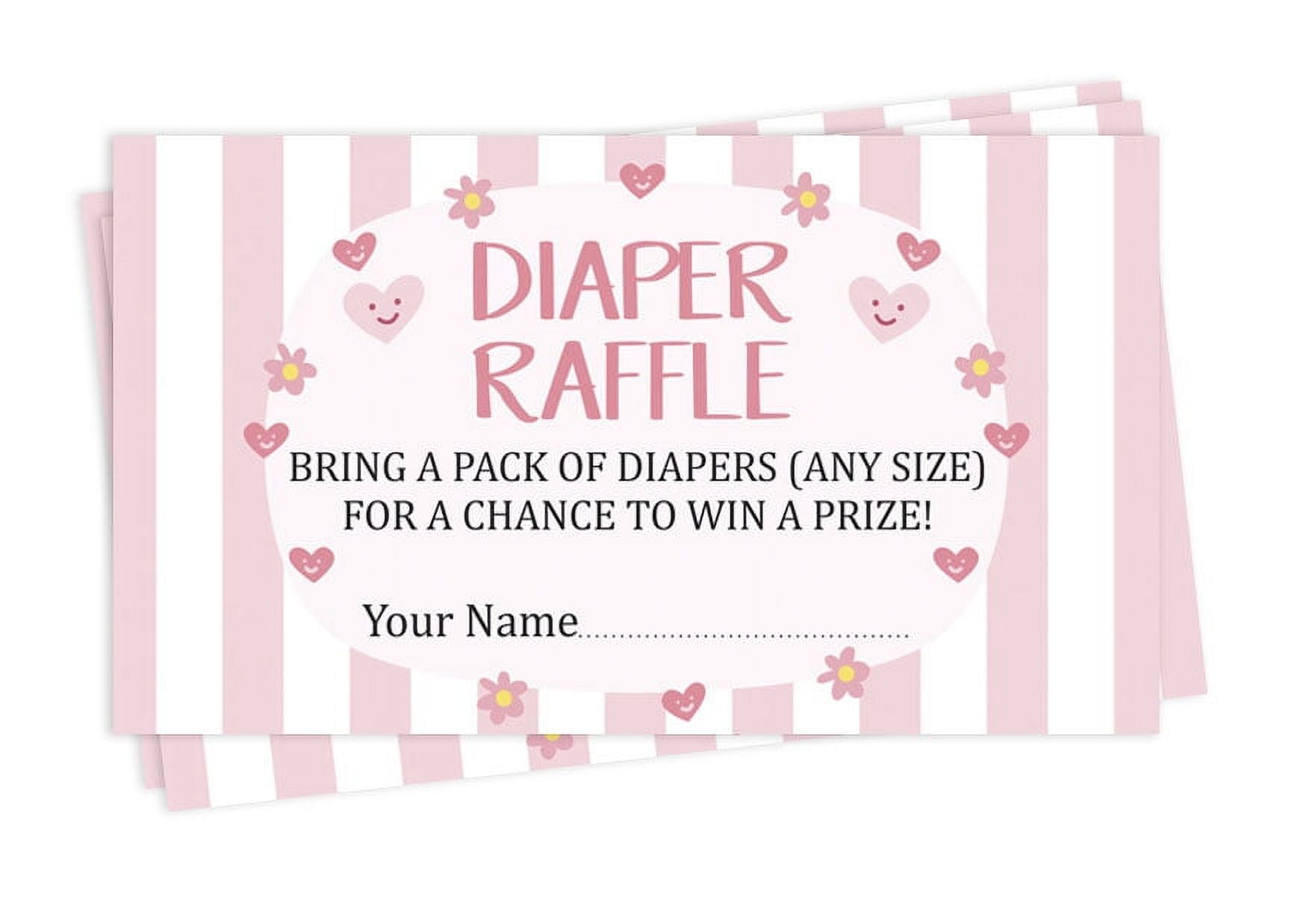 Inkdotpot 30Gender Neutral Baby ShowerDiaper Raffle Ticket Lottery Insert Cards Supplies Games For Baby Shower Party Bring A Pack Of Diapers To Win Favors Gifts And Prizes