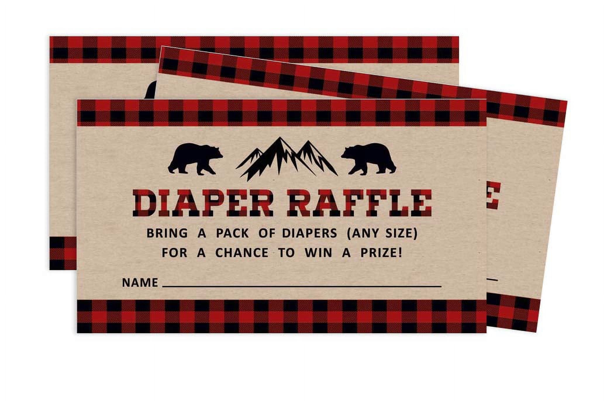 Inkdotpot 30Gender Neutral Baby ShowerRustic Diaper Raffle Ticket Lottery Insert Cards Supplies Games For Baby Shower Party Bring A Pack Of Diapers To Win Favors Gifts And Prizes