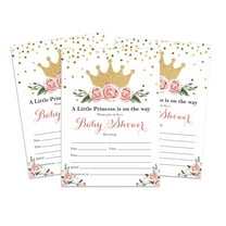 Inkdotpot 30Gender Reveal Baby Shower Invitation Cards Princess Fill In Blank Invites