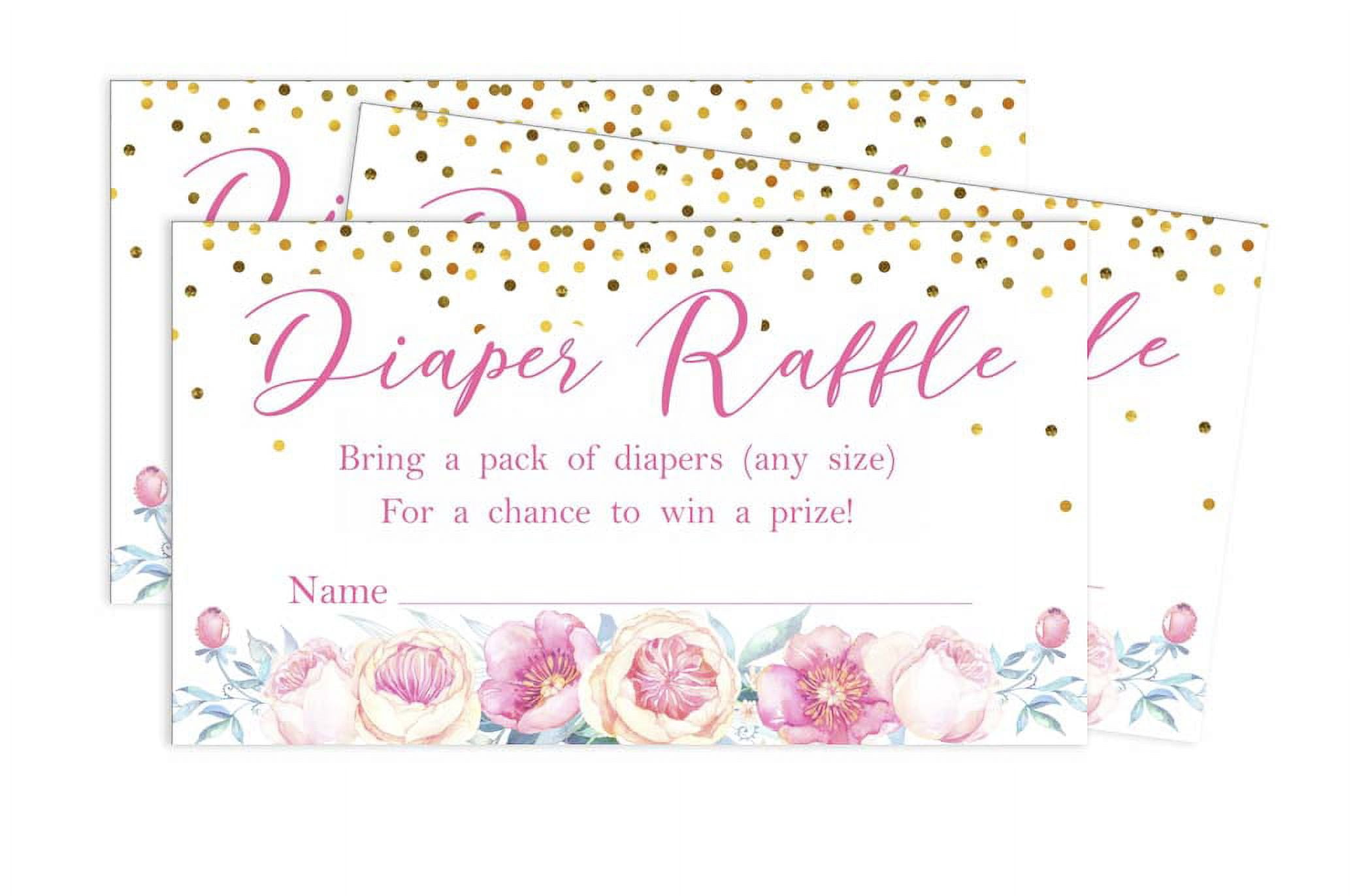 Inkdotpot 30Gender Reveal Baby ShowerDiaper Raffle Ticket Lottery Insert Cards Supplies Games For Baby Shower Party Bring A Pack Of Diapers To Win Favors Gifts And Prizes